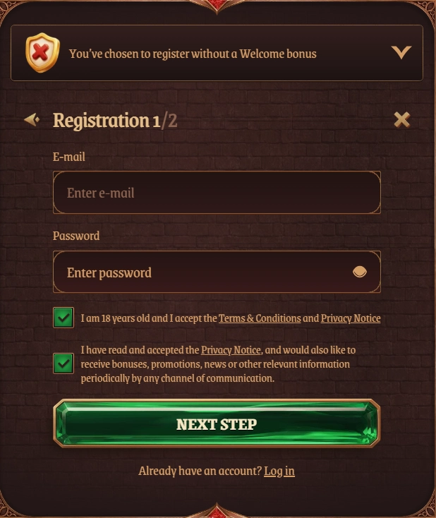 Create your account and sign in